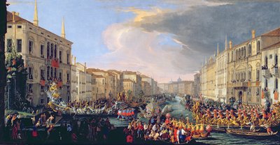 Regatta afholdt til ære for Frederik VI af Danmark (1671-1730) 1709 af Luca Carlevaris