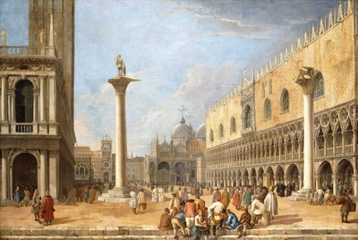 Piazzetta, Venedig, med udsigt til Piazza San Marco, af Luca Carlevaris