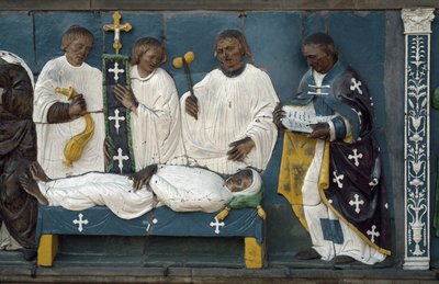 Begravelse af de døde, detaljer, 1526-28 af Luca Della Robbia