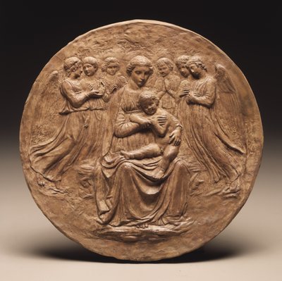 Madonna og barn med seks engle, ca. 1860 af Luca Della Robbia