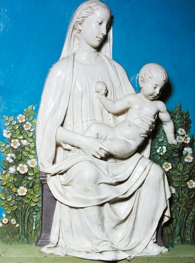 Madonna of Rose Garden, ca. 1450-55 (terracotta) af Luca Della Robbia
