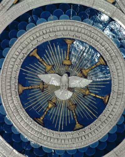 Helligånden, rund fra graven af Portugals kardinal, 1460
