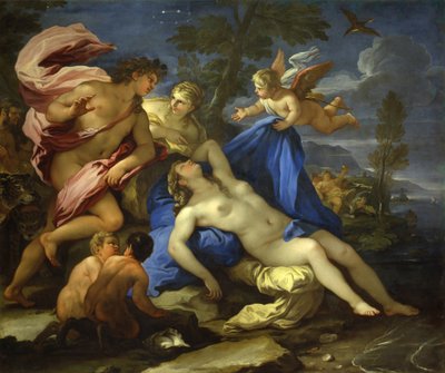 Ariadne forladt af Theseus på Naxos, ca 1675-1680. af Luca Giordano