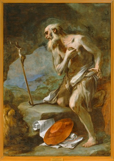 Kirkefader Sankt Hieronymus. 10034414 ... af Luca Giordano