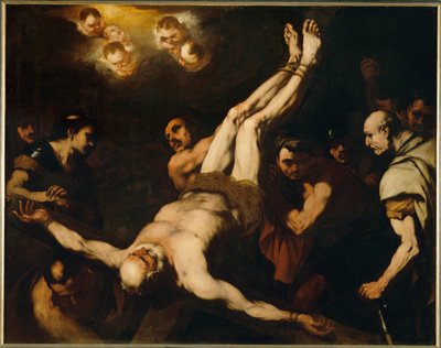 Korsfæstelsen af Sankt Peter ... (maleri på lærred) af Luca Giordano