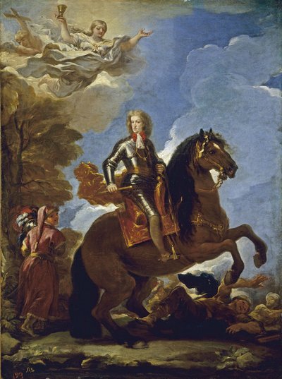 Rytterportræt af Charles II af Spanien, før 1694 af Luca Giordano