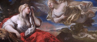 Hagar og Ismael i ørkenen ca. 1696 (olie på lærred) af Luca Giordano