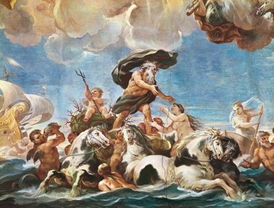 Neptun, detalje (fresko) af Luca Giordano