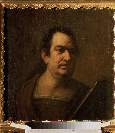 ""portræt af en mand"" Portræt af en italiensk intellektuel eller lærd. Maleri af Luca Giordano (1632-1705) Eremitagemuseet, Sankt Petersborg af Luca Giordano