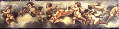 Putti disporting (papir på lærred) (se også 67092-94) af Luca Giordano