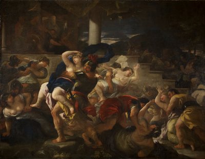 Voldtægt af de sabinske kvinder, ca. 1675 (olie på lærred) af Luca Giordano