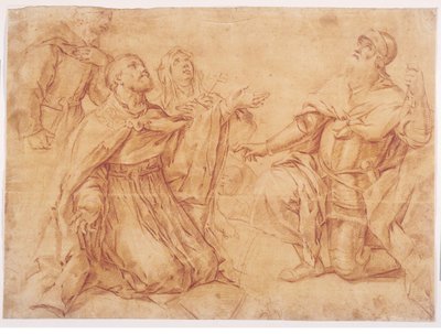 Sts Augustine, Nicholas of Tolentino, Teresa og William af Luca Giordano