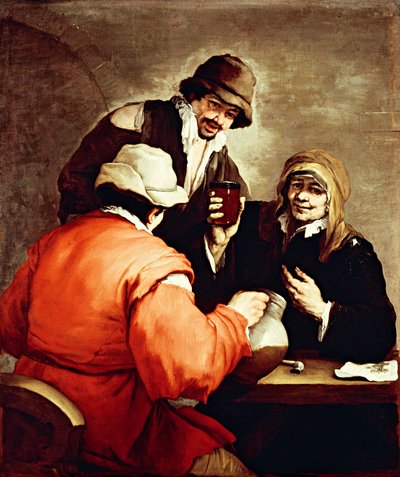 Tavernscene af Luca Giordano (1634-1705), olie på lærred af Luca Giordano