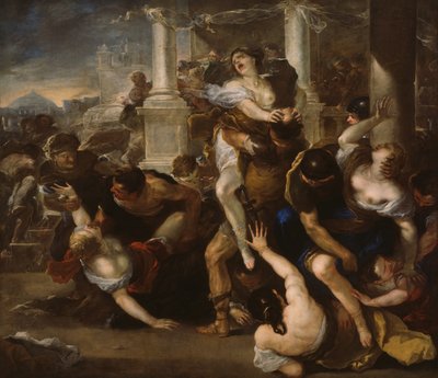 Bortførelsen af de sabinske kvinder af Luca Giordano