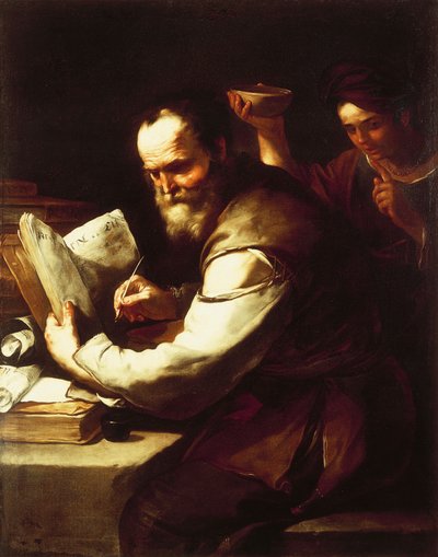Xanthippe hælder vand på Sokrates