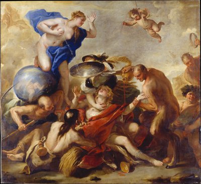 Jugend von den Lastern versucht af Luca Giordano