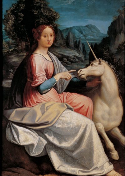 Lady and the Unicorn, 1534-1540. af Luca Longhi