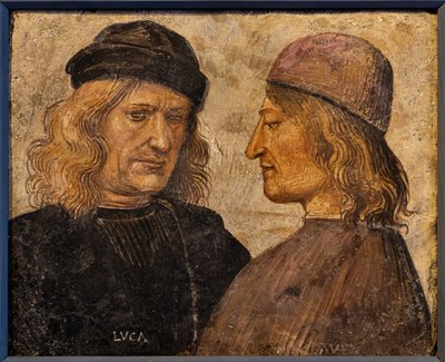Portræt af Luca Signorelli og kammerherren Niccolò d