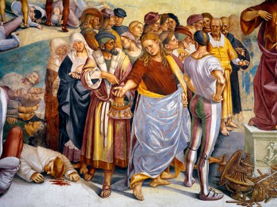"Forudsigelse og fakta om antikrist" 1499-1502 (fresko) af Luca Signorelli