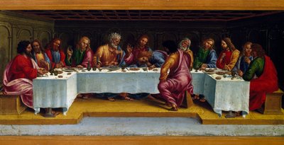 Historier om Kristus, den sidste nadver, af Luca Signorelli (ca 1445-1523), maleri. af Luca Signorelli