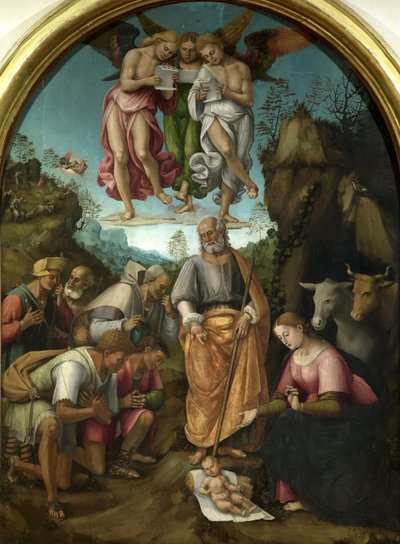 Hyrdernes tilbedelse, 1521. af Luca Signorelli