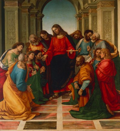 Apostlenes fællesskab af Luca Signorelli (ca 1445-1523) af Luca Signorelli