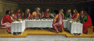 Den sidste nadver. Klagesang over den døde Kristus, Predella panel, 1502. af Luca Signorelli