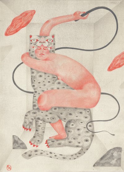 En surrealistisk katteomfavnelse af Luca di Napoli