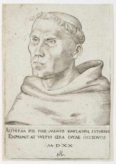 Martin Luther, buste i trekvartssyn af Lucas Cranach the Elder