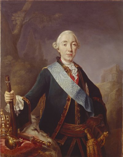 Portræt af zaren Peter III af Rusland 1728-1762, 1761 af Lucas Conrad Pfandzelt