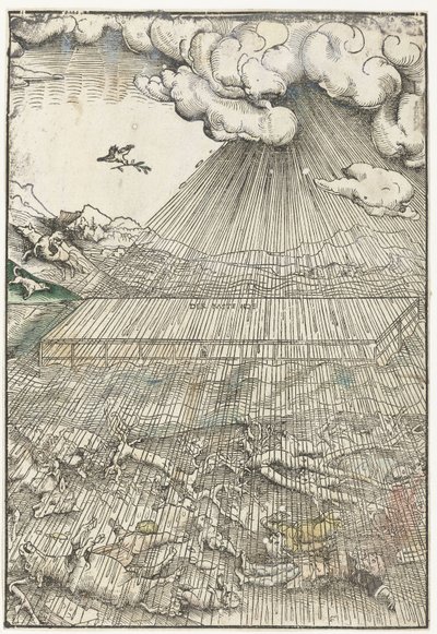 Syndfloden og Noas ark af Lucas Cranach