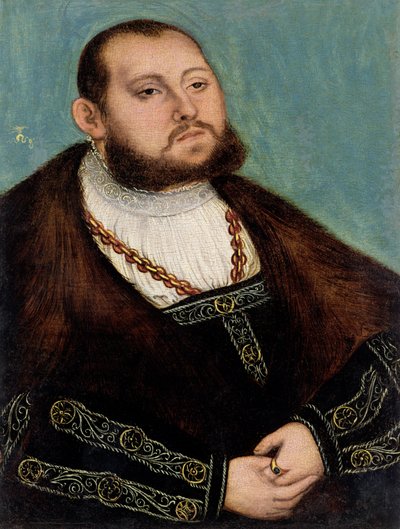 Kurfyrst Johann Friedrich den "storsindede" af Lucas Cranach