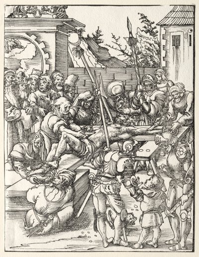 St. Bartholomews martyrium af Lucas Cranach