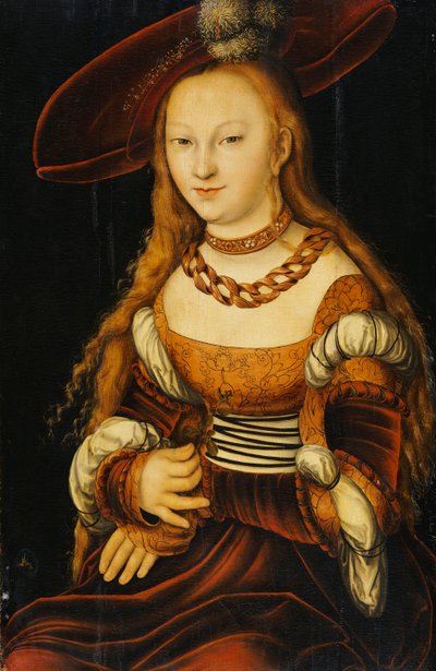 Portræt af en ung dame, ca. 1350 af Lucas Cranach