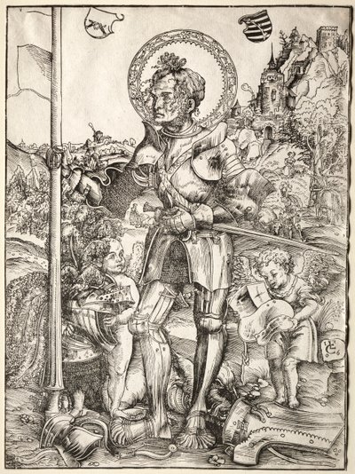 Saint George stående af Lucas Cranach