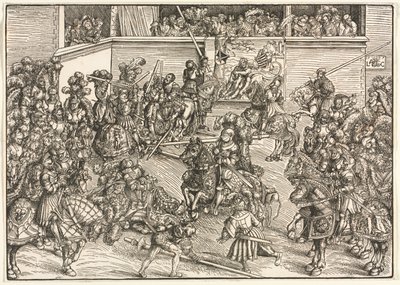 Den anden turnering med Sampson og Løvens Tapestry af Lucas Cranach