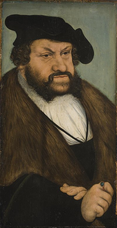 Portræt af kurfyrsten Johannes den Standhaftige af Sachsen (1468-1532) af Lucas Cranach d.Æ.