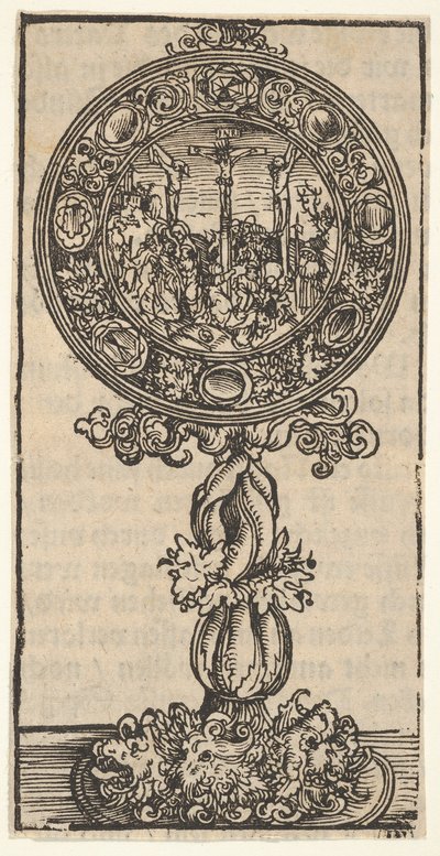 En sølvforgyldt Pacifical med en korsfæstelse, fra den store serie af Wittenberg-relikvier, 1509. af Lucas Cranach the Elder