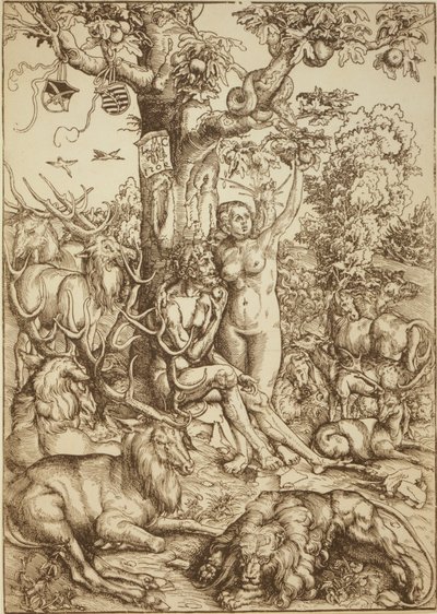 Adam og Eva i Paradis af Lucas Cranach the Elder