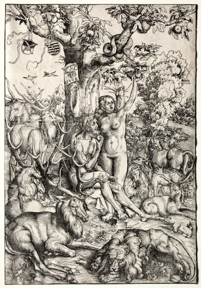 Adam og Eva i paradis, 1509. af Lucas Cranach the Elder