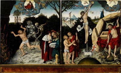 Allegory of Law and Grace, efter 1529 af Lucas Cranach the Elder