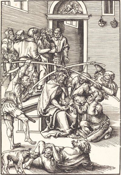 Kristus kronet med torne af Lucas Cranach the Elder