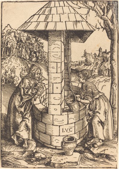 Kristus og Samarias kvinde af Lucas Cranach the Elder