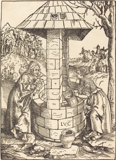 Kristus og Samarias kvinde af Lucas Cranach the Elder