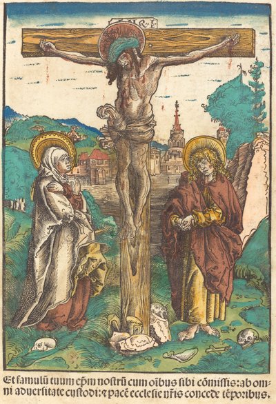 Kristus på korset mellem jomfruen og Johannes af Lucas Cranach the Elder