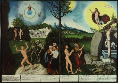 Fordømmelse og forløsning. Lov og Nåde af Lucas Cranach the Elder
