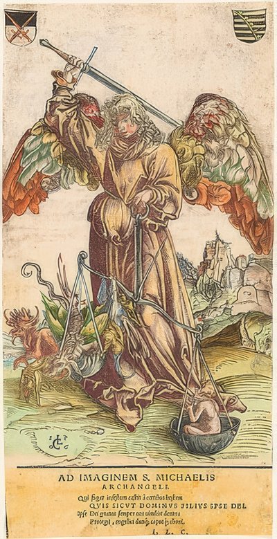 Sankt Michael som sjælevejer af Lucas Cranach the Elder
