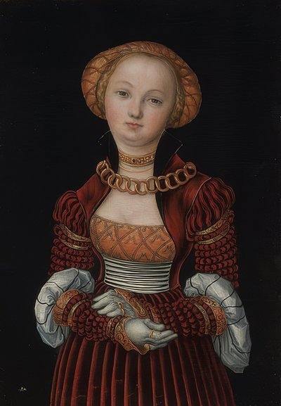 Kvinde portræt. Omkring 1525 af Lucas Cranach the Elder