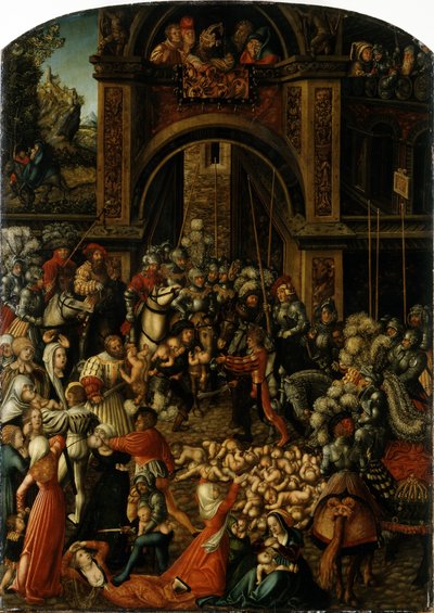 Tysk: Bethlehemitischer Kindermort Massakren på de uskyldige af Lucas Cranach the Elder