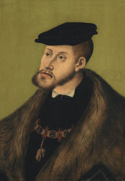 Tysk: Bildnis Kaiser Karls V. Portræt af kejser Karl V. af Lucas Cranach the Elder